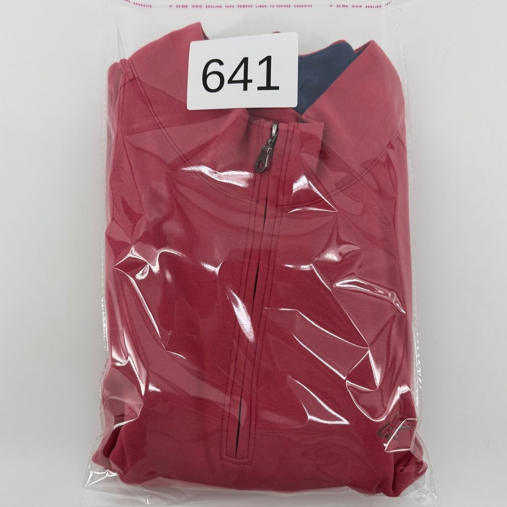 Greg Norman 1/4 Zip Pullover Mens XXL Classic Golf Shark Logo Red Long Sleeve - Picture 10 of 10